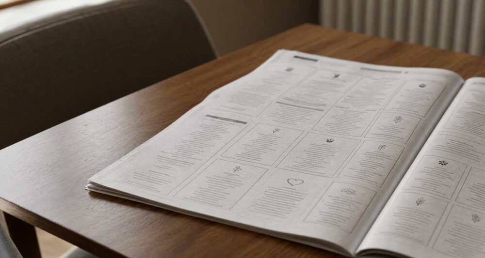 Dödsannonser i tidning